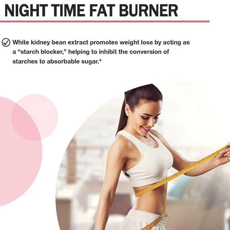 Nighttime Fat Burner - Fat Burning Booster, Helps Metabolic Cleansing, Suppresses and Controls Appetite during Sleep